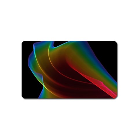 Liquid Rainbow, Abstract Wave Of Cosmic Energy  Magnet (Name Card) from ArtsNow.com Front