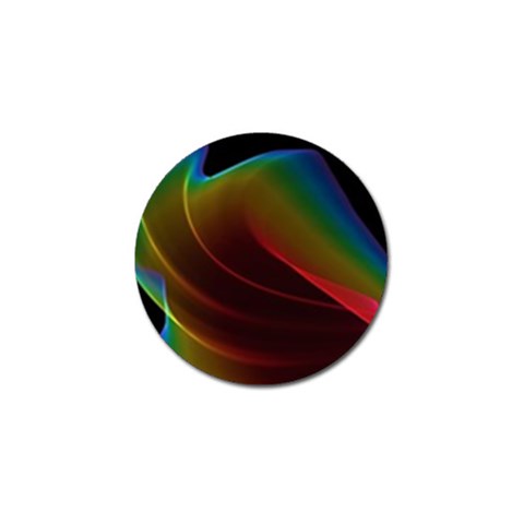 Liquid Rainbow, Abstract Wave Of Cosmic Energy  Golf Ball Marker from ArtsNow.com Front