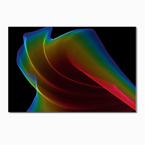 Liquid Rainbow, Abstract Wave Of Cosmic Energy  Postcard 4 x 6  (10 Pack) from ArtsNow.com Front