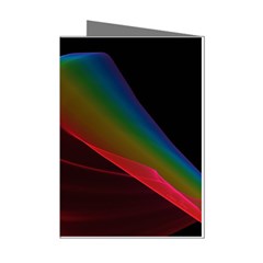 Liquid Rainbow, Abstract Wave Of Cosmic Energy  Mini Greeting Card (8 Pack) from ArtsNow.com Left