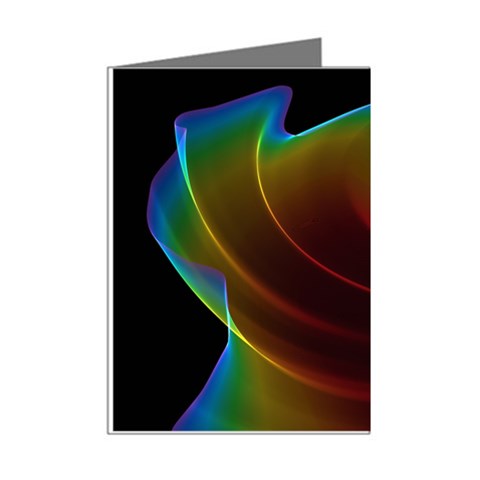 Liquid Rainbow, Abstract Wave Of Cosmic Energy  Mini Greeting Card (8 Pack) from ArtsNow.com Right