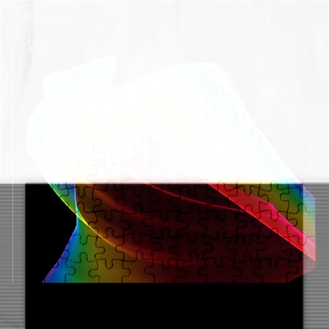 Liquid Rainbow, Abstract Wave Of Cosmic Energy  Jigsaw Puzzle (Rectangle) from ArtsNow.com Front