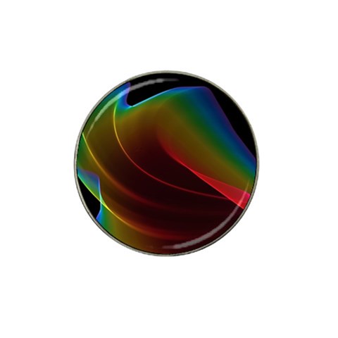 Liquid Rainbow, Abstract Wave Of Cosmic Energy  Golf Ball Marker (for Hat Clip) from ArtsNow.com Front