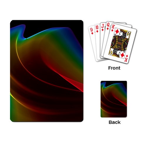 Liquid Rainbow, Abstract Wave Of Cosmic Energy  Playing Cards Single Design from ArtsNow.com Back