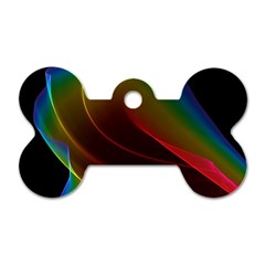 Liquid Rainbow, Abstract Wave Of Cosmic Energy  Dog Tag Bone (Two Sided) from ArtsNow.com Back