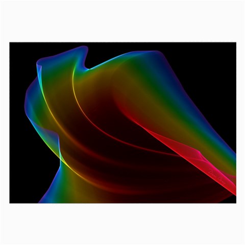 Liquid Rainbow, Abstract Wave Of Cosmic Energy  Glasses Cloth (Large) from ArtsNow.com Front