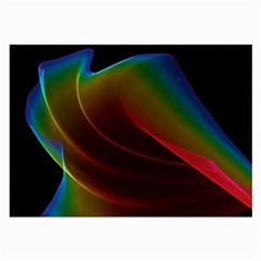 Liquid Rainbow, Abstract Wave Of Cosmic Energy  Glasses Cloth (Large, Two Sided) from ArtsNow.com Back