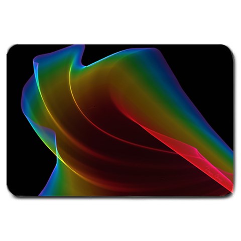 Liquid Rainbow, Abstract Wave Of Cosmic Energy  Large Door Mat from ArtsNow.com 30 x20  Door Mat