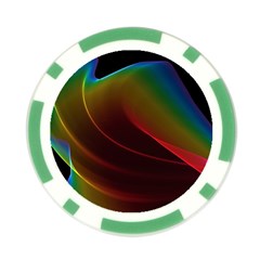 Liquid Rainbow, Abstract Wave Of Cosmic Energy  Poker Chip from ArtsNow.com Front