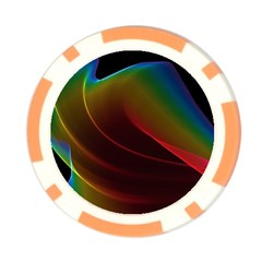 Liquid Rainbow, Abstract Wave Of Cosmic Energy  Poker Chip from ArtsNow.com Front