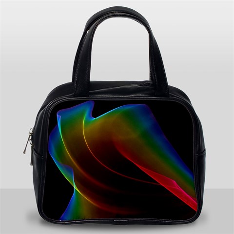 Liquid Rainbow, Abstract Wave Of Cosmic Energy  Classic Handbag (One Side) from ArtsNow.com Front