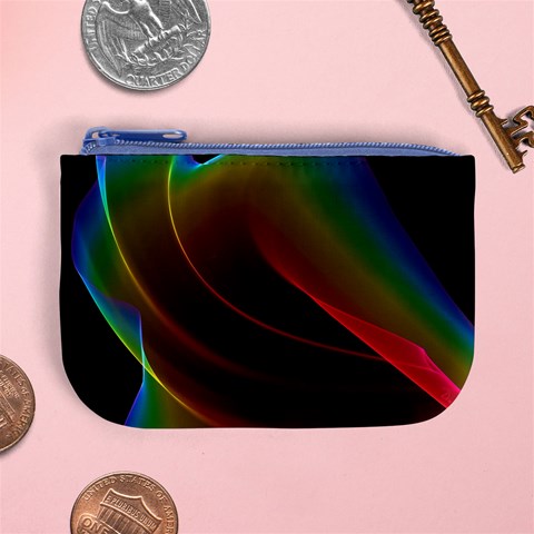 Liquid Rainbow, Abstract Wave Of Cosmic Energy  Coin Change Purse from ArtsNow.com Front