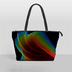 Liquid Rainbow, Abstract Wave Of Cosmic Energy  Large Shoulder Bag from ArtsNow.com Front