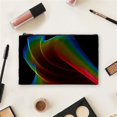 Liquid Rainbow, Abstract Wave Of Cosmic Energy  Cosmetic Bag (Medium) from ArtsNow.com Front