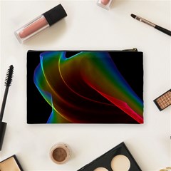 Liquid Rainbow, Abstract Wave Of Cosmic Energy  Cosmetic Bag (Medium) from ArtsNow.com Back