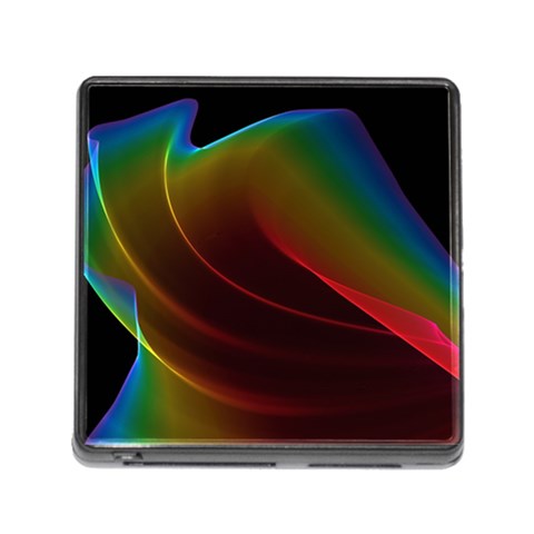 Liquid Rainbow, Abstract Wave Of Cosmic Energy  Memory Card Reader with Storage (Square) from ArtsNow.com Front