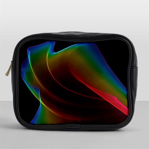 Liquid Rainbow, Abstract Wave Of Cosmic Energy  Mini Travel Toiletry Bag (One Side) from ArtsNow.com Front