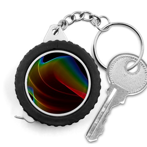 Liquid Rainbow, Abstract Wave Of Cosmic Energy  Measuring Tape from ArtsNow.com Front