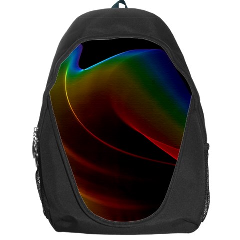 Liquid Rainbow, Abstract Wave Of Cosmic Energy  Backpack Bag from ArtsNow.com Front