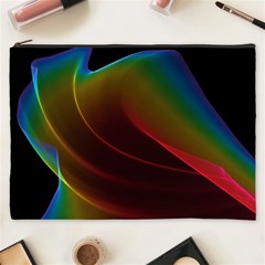 Liquid Rainbow, Abstract Wave Of Cosmic Energy  Cosmetic Bag (XXXL) from ArtsNow.com Front