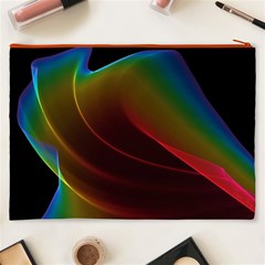 Liquid Rainbow, Abstract Wave Of Cosmic Energy  Cosmetic Bag (XXXL) from ArtsNow.com Back