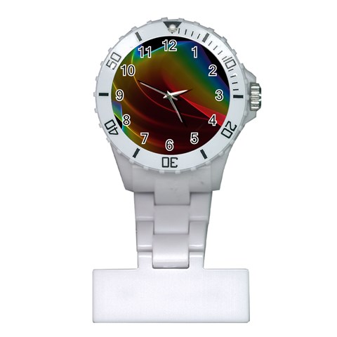 Liquid Rainbow, Abstract Wave Of Cosmic Energy  Nurses Watch from ArtsNow.com Front