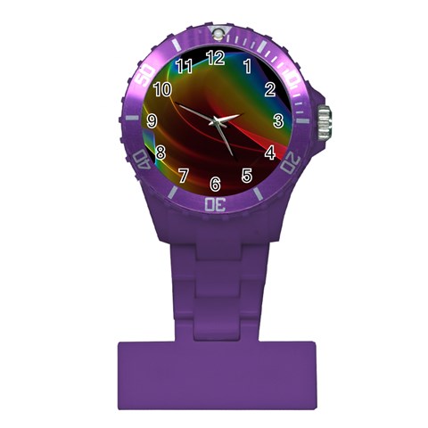 Liquid Rainbow, Abstract Wave Of Cosmic Energy  Nurses Watch from ArtsNow.com Front