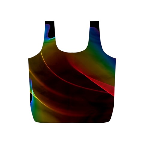 Liquid Rainbow, Abstract Wave Of Cosmic Energy  Reusable Bag (S) from ArtsNow.com Front