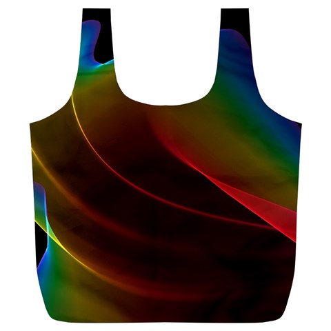 Liquid Rainbow, Abstract Wave Of Cosmic Energy  Reusable Bag (XL) from ArtsNow.com Front