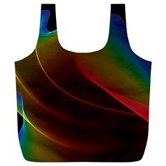 Liquid Rainbow, Abstract Wave Of Cosmic Energy  Reusable Bag (XL) from ArtsNow.com Front