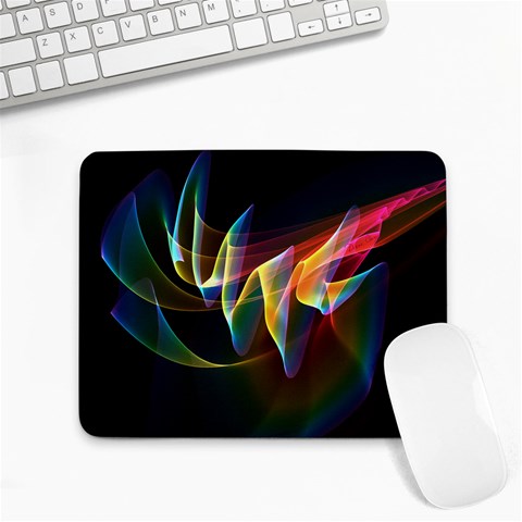 Northern Lights, Abstract Rainbow Aurora Small Mouse Pad (Rectangle) from ArtsNow.com Front