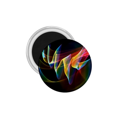 Northern Lights, Abstract Rainbow Aurora 1.75  Button Magnet from ArtsNow.com Front