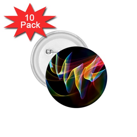 Northern Lights, Abstract Rainbow Aurora 1.75  Button (10 pack) from ArtsNow.com Front