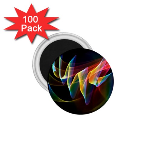 Northern Lights, Abstract Rainbow Aurora 1.75  Button Magnet (100 pack) from ArtsNow.com Front