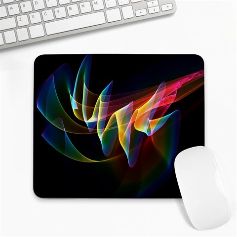 Northern Lights, Abstract Rainbow Aurora Large Mouse Pad (Rectangle) from ArtsNow.com Front