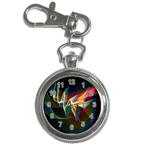 Northern Lights, Abstract Rainbow Aurora Key Chain Watch from ArtsNow.com Front