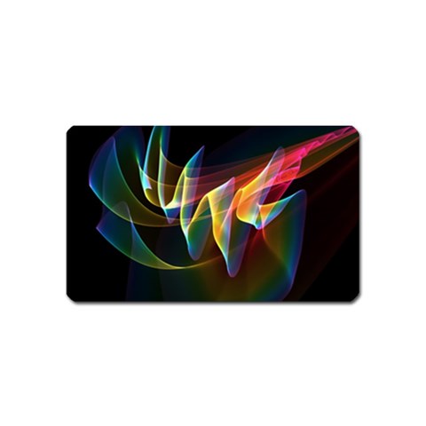 Northern Lights, Abstract Rainbow Aurora Magnet (Name Card) from ArtsNow.com Front