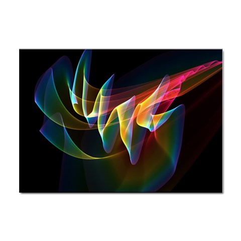 Northern Lights, Abstract Rainbow Aurora A4 Sticker 10 Pack from ArtsNow.com Front