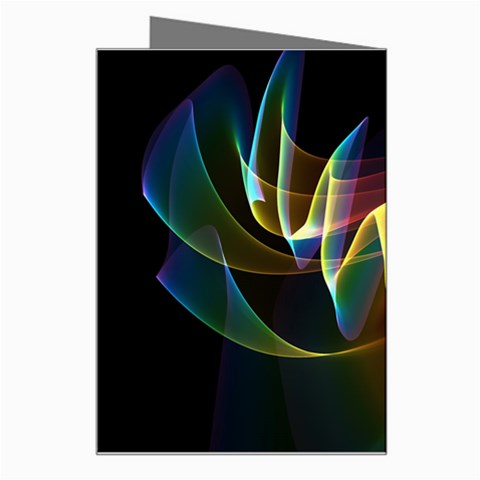 Northern Lights, Abstract Rainbow Aurora Greeting Card from ArtsNow.com Right