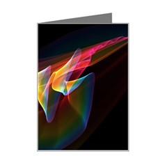 Northern Lights, Abstract Rainbow Aurora Mini Greeting Card from ArtsNow.com Left