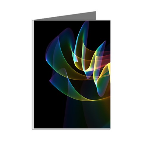 Northern Lights, Abstract Rainbow Aurora Mini Greeting Card (8 Pack) from ArtsNow.com Right