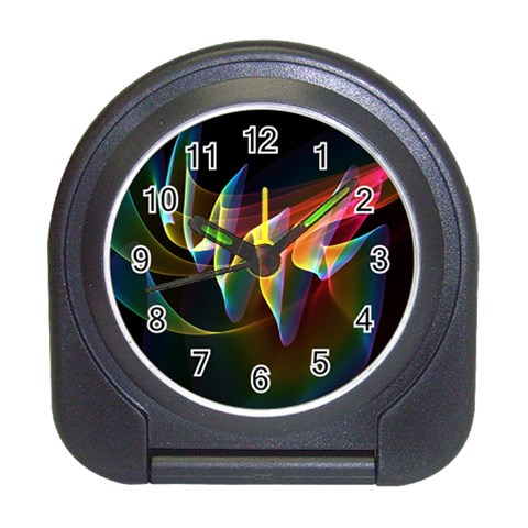 Northern Lights, Abstract Rainbow Aurora Desk Alarm Clock from ArtsNow.com Front