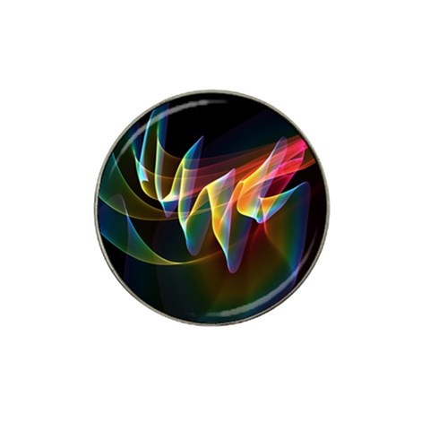 Northern Lights, Abstract Rainbow Aurora Golf Ball Marker (for Hat Clip) from ArtsNow.com Front