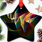 Northern Lights, Abstract Rainbow Aurora Star Ornament (Two Sides)