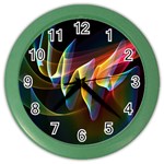 Northern Lights, Abstract Rainbow Aurora Wall Clock (Color)