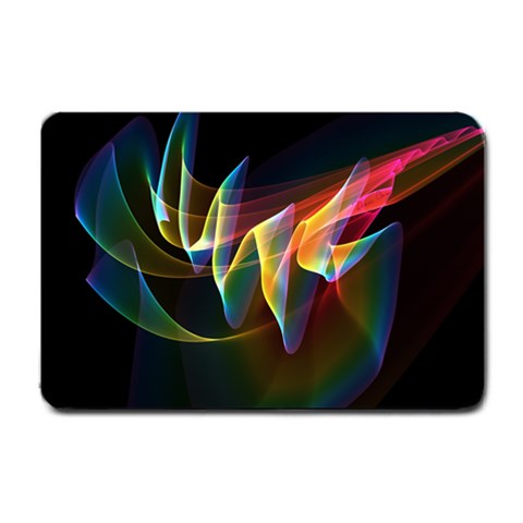 Northern Lights, Abstract Rainbow Aurora Small Door Mat from ArtsNow.com 24 x16  Door Mat