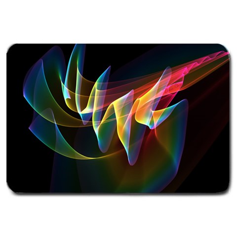 Northern Lights, Abstract Rainbow Aurora Large Door Mat from ArtsNow.com 30 x20  Door Mat