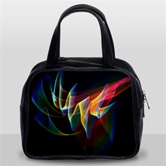 Northern Lights, Abstract Rainbow Aurora Classic Handbag (Two Sides) from ArtsNow.com Front