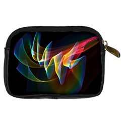 Northern Lights, Abstract Rainbow Aurora Digital Camera Leather Case from ArtsNow.com Back