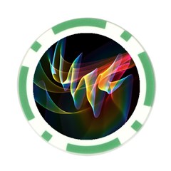 Northern Lights, Abstract Rainbow Aurora Poker Chip (10 Pack) from ArtsNow.com Front